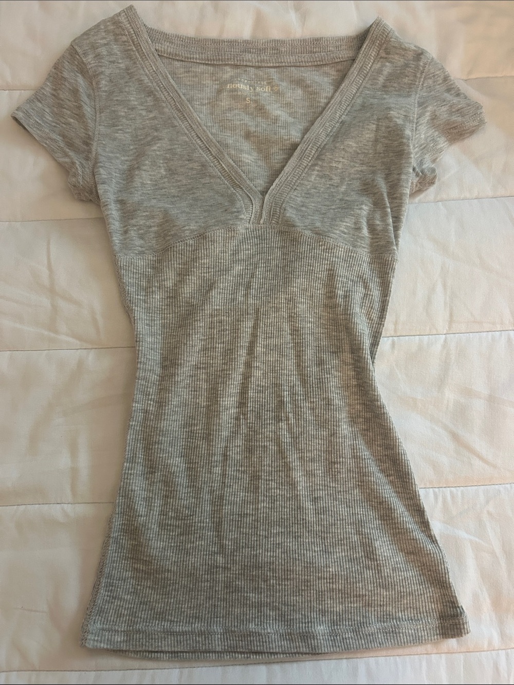 Gray babydoll cotton shirt